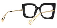 Adrienne - Gorgeous Black Square Glasses Frames | Vooglam Side View