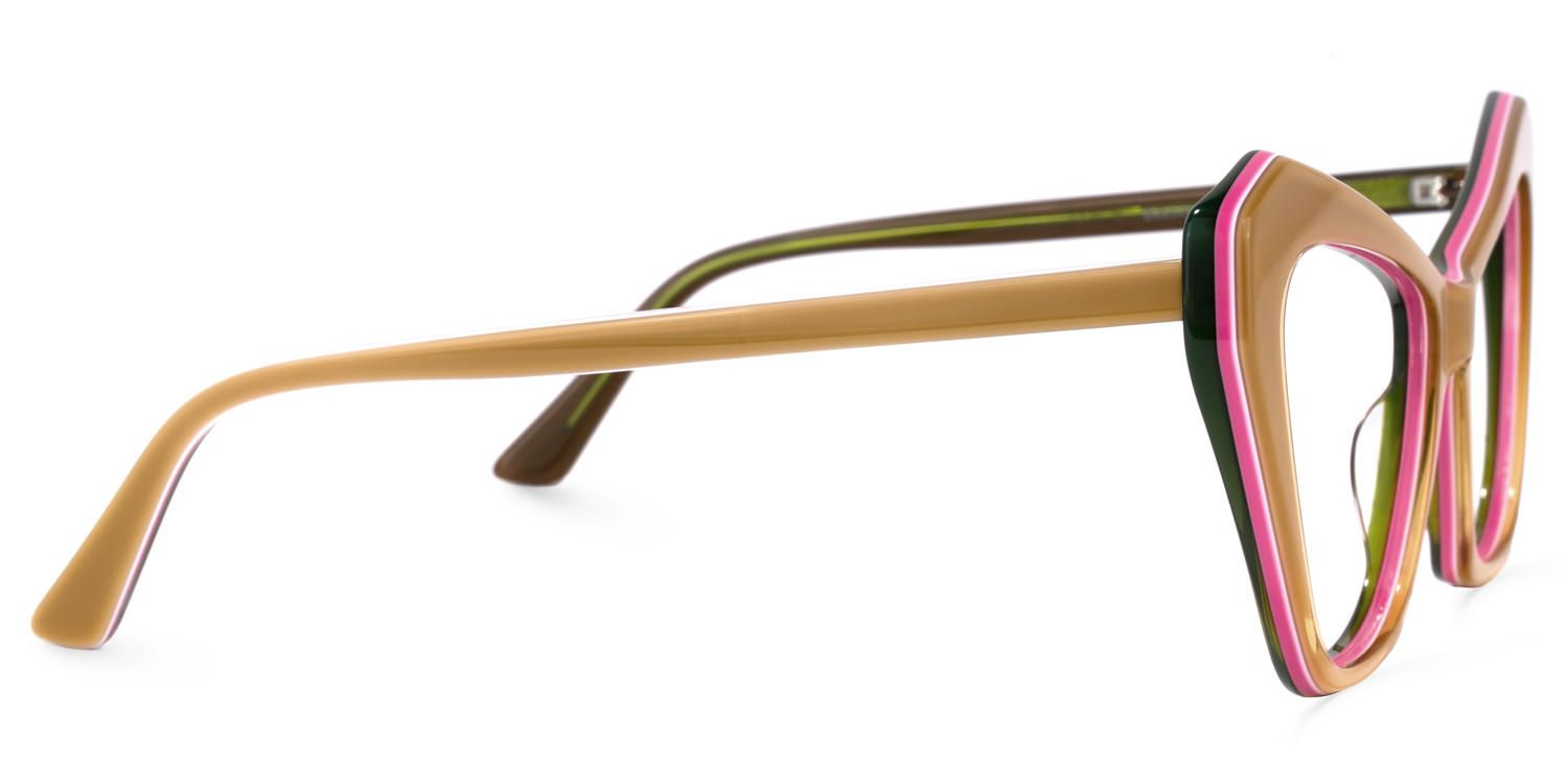 Cat Eye Cameo/Brown Eyeglasses | Vooglam.com 4