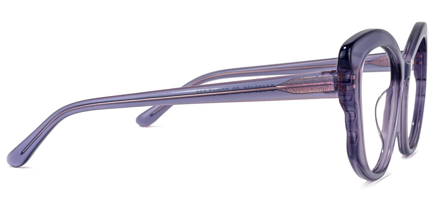 Geometric Purple Eyeglasses | Vooglam.com 4