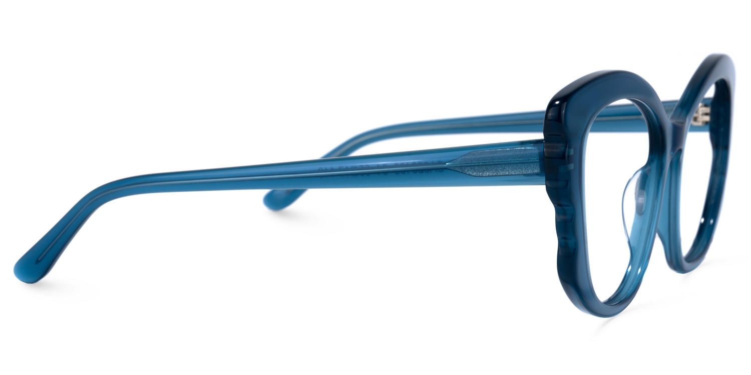 Geometric Blue Eyeglasses | Vooglam.com 4