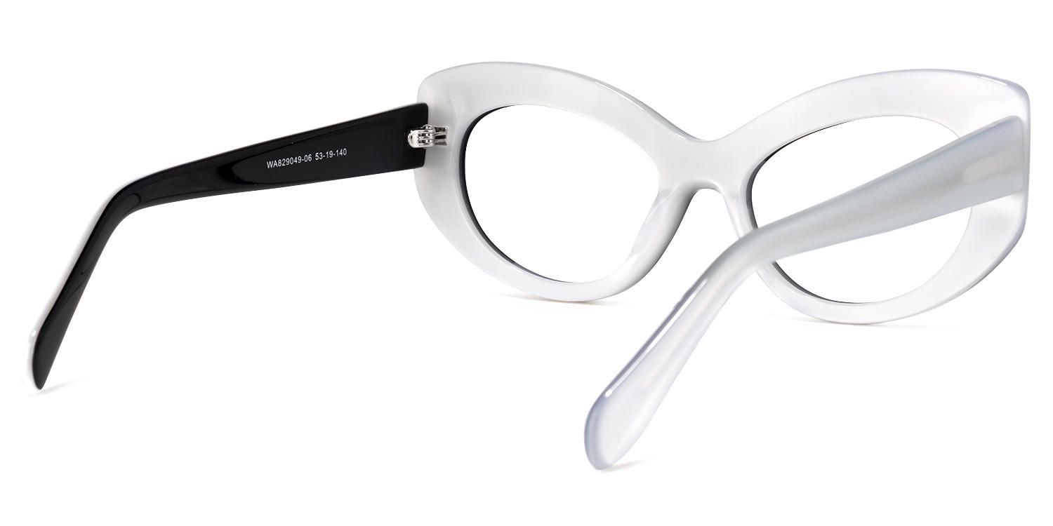 Cat Eye Black Eyeglasses | Vooglam.com Side View
