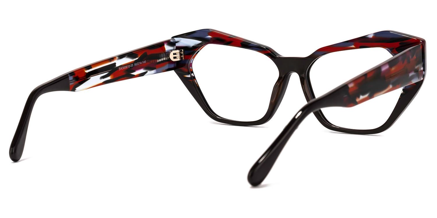 Miriam - Cat Eye Brown Eyeglasses | Vooglam Side View