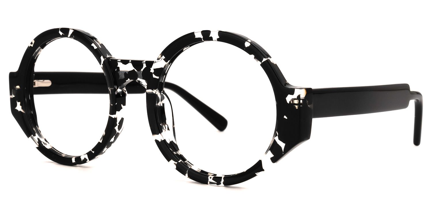 Andisita - Round Black Eyeglasses | Vooglam Front View
