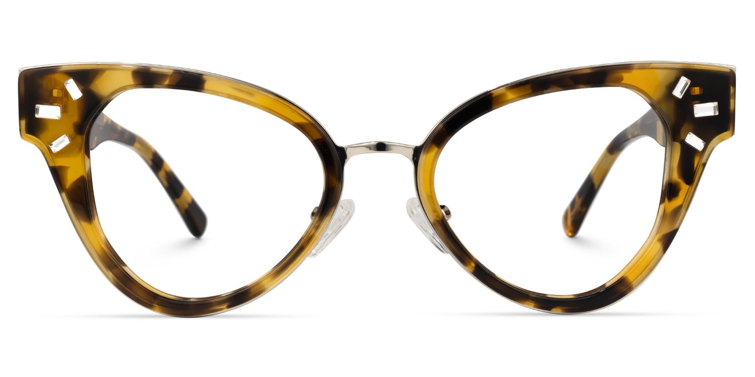 Cat Eye Tortoise Eyeglasses | Vooglam.com Angle View
