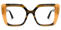 Giuseppina - Square Medium/Yellow Eyeglasses | Vooglam Angle View