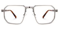 Square Grey Eyeglasses | Vooglam.com Angle View
