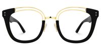 Square Black Eyeglasses | Vooglam.com Angle View