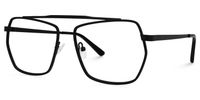 Alexa - Aviator Black Eyeglasses | Vooglam Front View