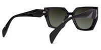 Square Black Sunglasses | Vooglam.com Side View
