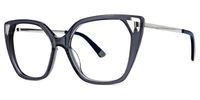 Cat Eye Grey Eyeglasses | Vooglam.com Front View