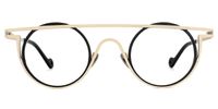 Arrabella - Round Beige Eyeglasses | Vooglam Angle View