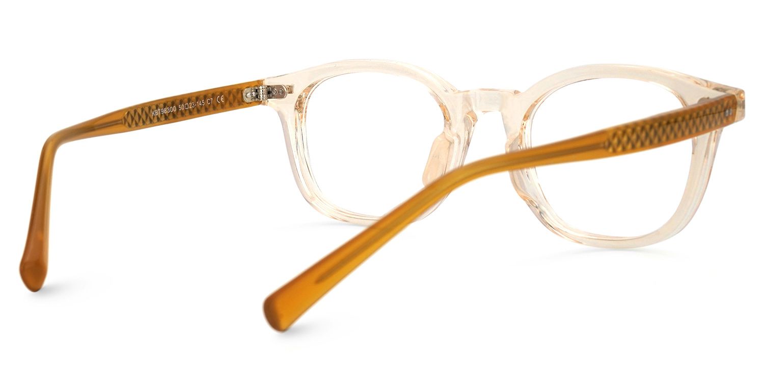 Rectangle Yellow Eyeglasses | Vooglam.com Side View