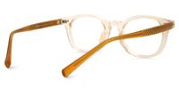 Rectangle Yellow Eyeglasses | Vooglam.com Side View