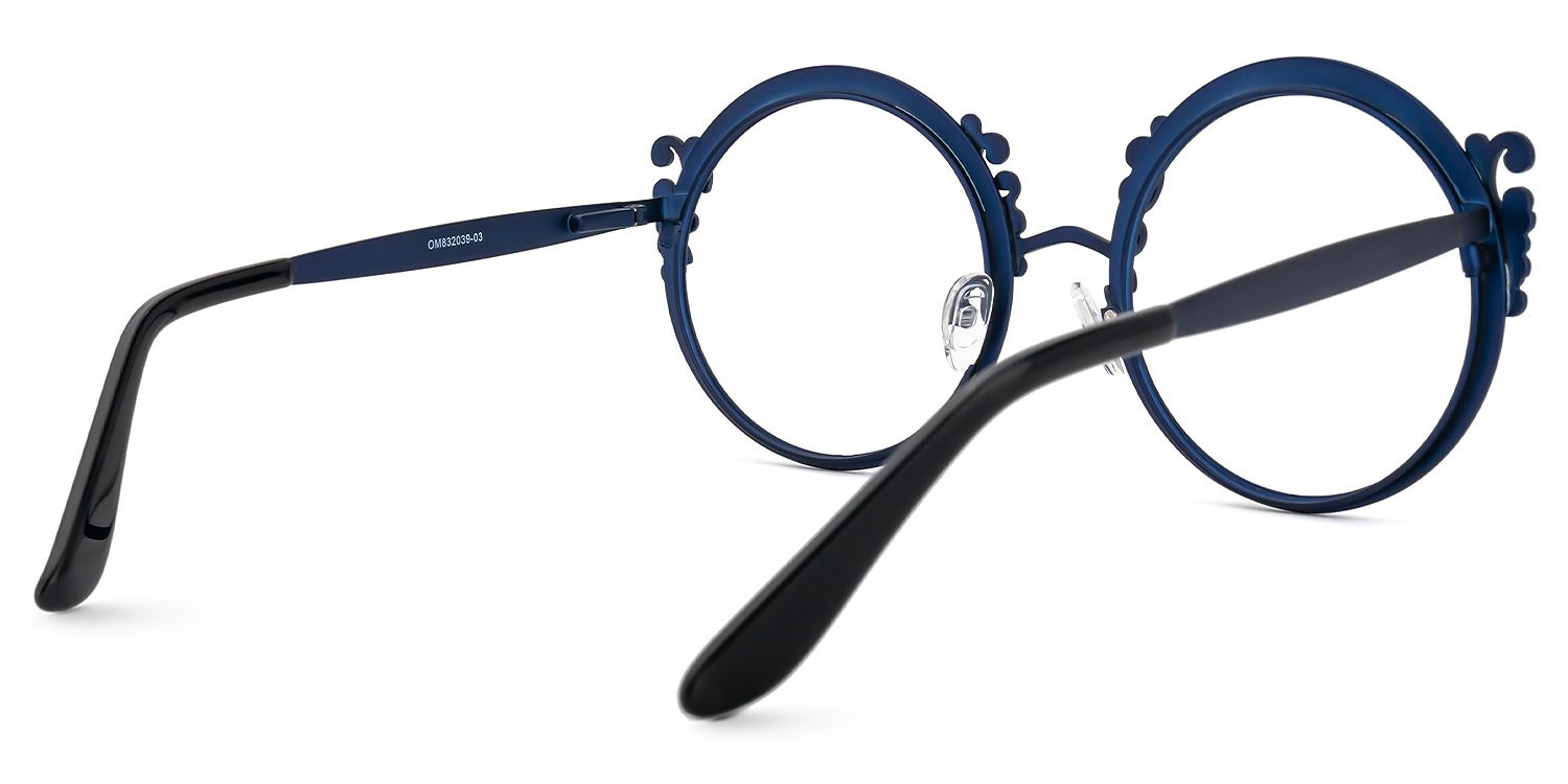 Norene Vintage Round Glasses with Elegant Filigree Design | Vooglam Side View