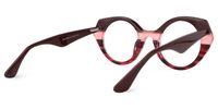 Geometric Wine/Red Eyeglasses | Vooglam.com Side View