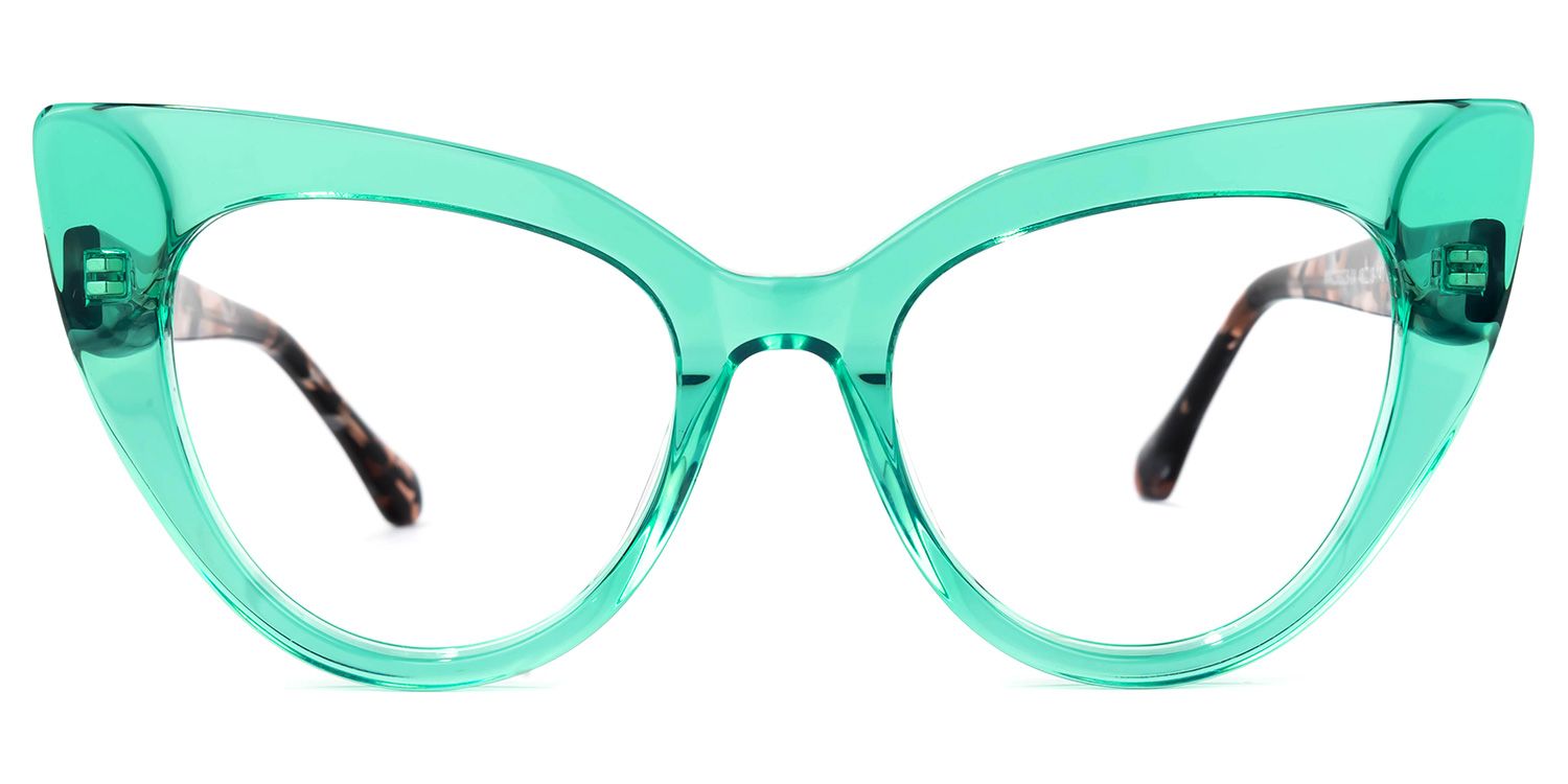 Shawana - Cat Eye Green Eyeglasses product detail 2