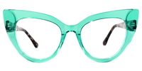 Shawana - Cat Eye Green Eyeglasses | Vooglam Angle View