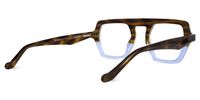 Singh - Geometric Tortoise Eyeglasses | Vooglam Side View