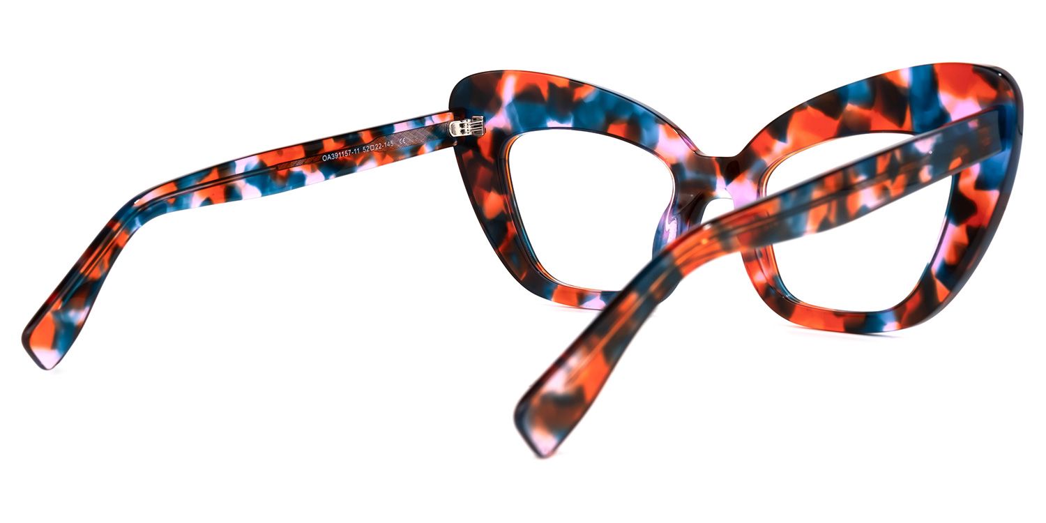 Zuzanna - Cat Eye Floral Eyeglasses | Vooglam Side View