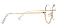 Manley - Elegant Gold Round Semi-Rim Glasses | Vooglam 