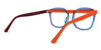 Geometric Red Eyeglasses | Vooglam.com Side View