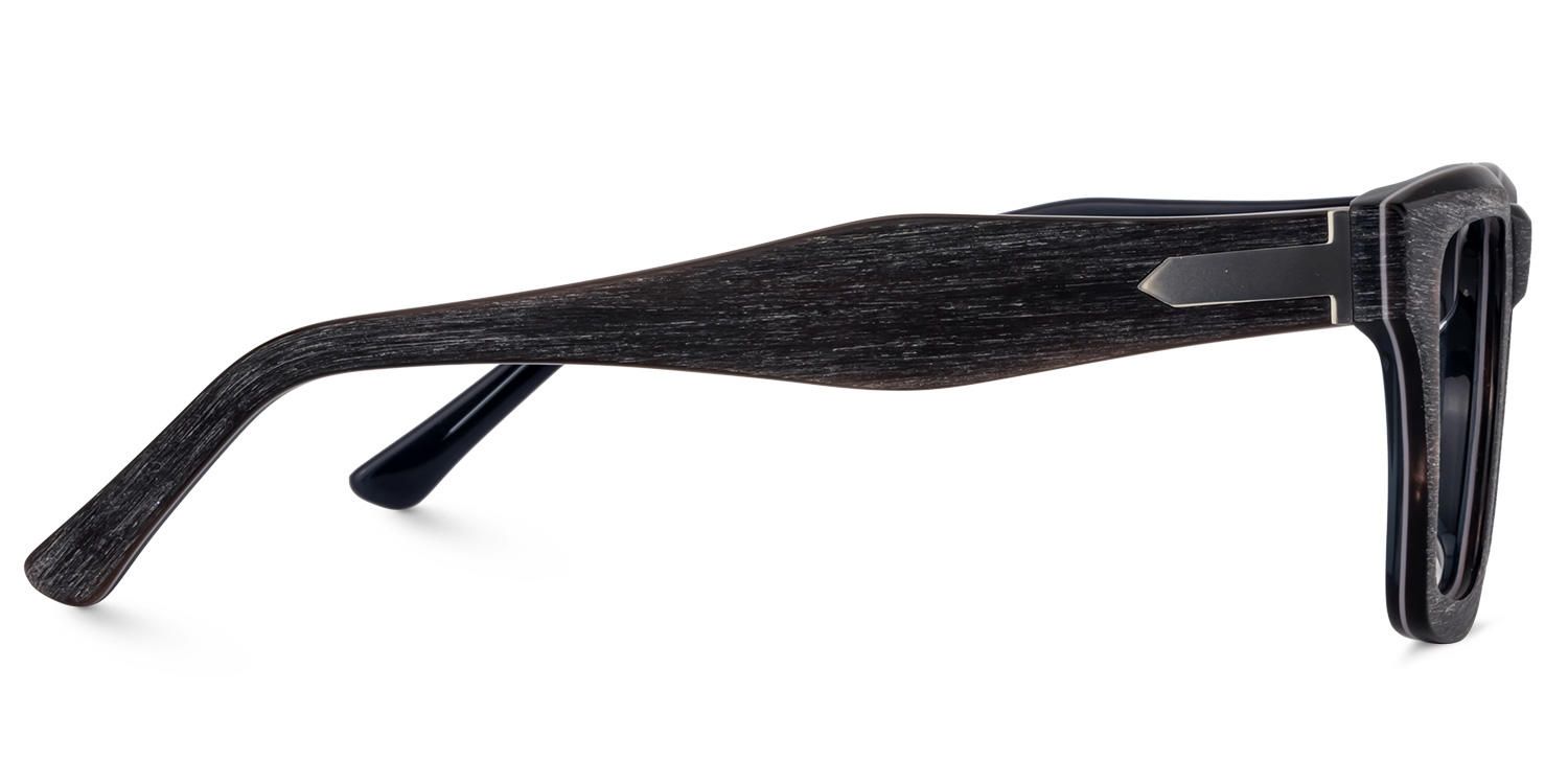 Rectangle Frosted Black Eyeglasses ▏Vooglam Eyeglasses - Product View 4