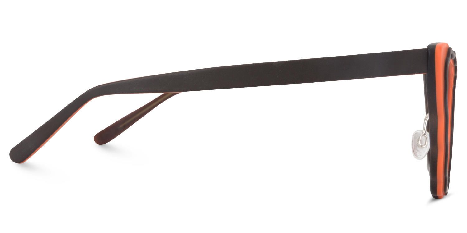 Cat Eye Orange Eyeglasses by Vooglam.com - Product View 4