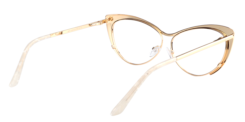 Annabelle - Cat Eye White Eyeglasses | Vooglam Side View