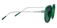 Round Dark/Green Sunglasses | Vooglam.com 
