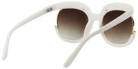 Chic Round White Sunglasses│Vooglam Sunglasses Online Side View