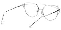 Aviator Silver Eyeglasses | Vooglam.com Side View