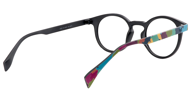 Minnie - Funky Artsy Multicolored Eyeglasses Oval Shape | Vooglam Side View