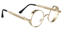 Hipster Classic Gold Round Eyeglasses  