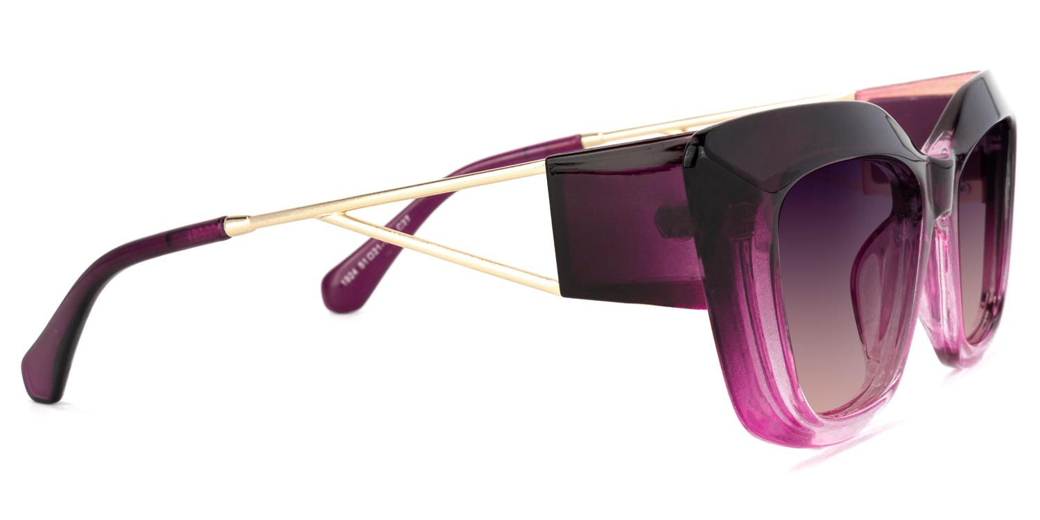 Cat Eye Purple Sunglasses | Vooglam.com 4