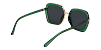 Oversized Geometric Dark/Green Sunglasses│Vooglam Sunglasses Online 