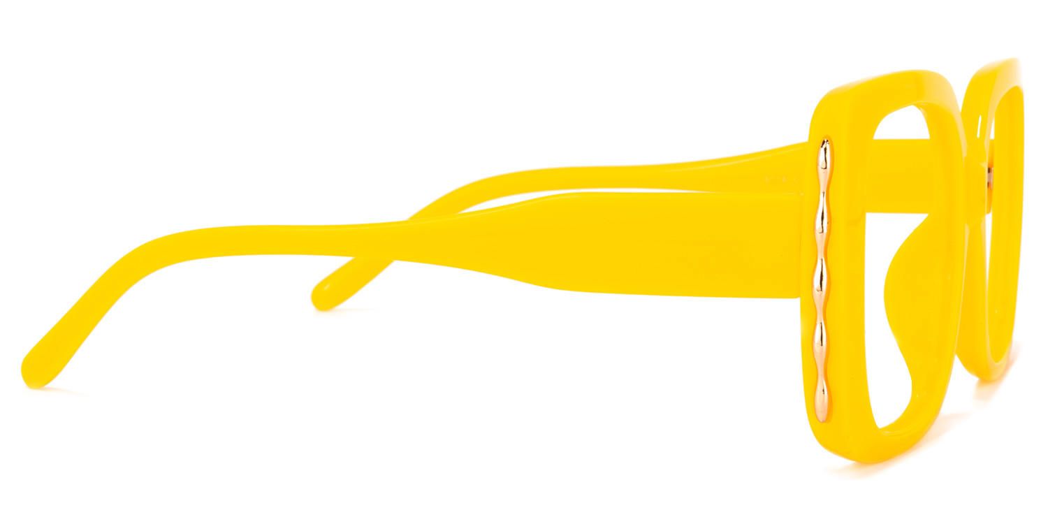 Square Yellow Eyeglasses | Vooglam.com 4