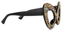 Staci - Cat Eye Multicolor Glitter Eyeglasses | Vooglam 