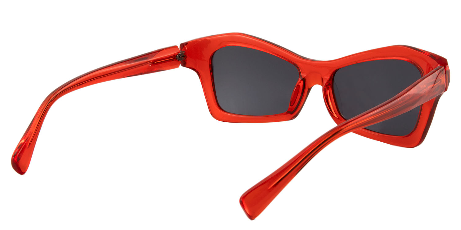 Translucent Geometric Red Sunglasses│Vooglam Sunglasses Online 4