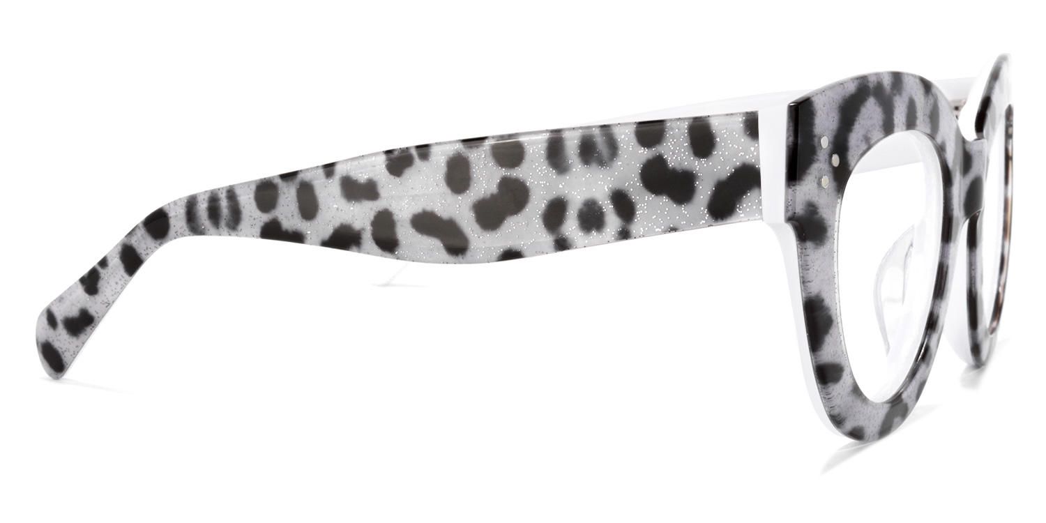 Oval Grey/Leopard Eyeglasses | Vooglam.com 4