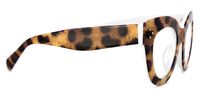 Oval Yellow/Leopard Eyeglasses | Vooglam.com 
