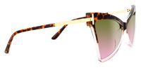 Geometric Tortoise/Pink Sunglasses | Vooglam.com 