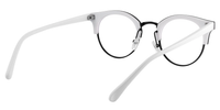 Browline White Eyeglasses | Vooglam.com 