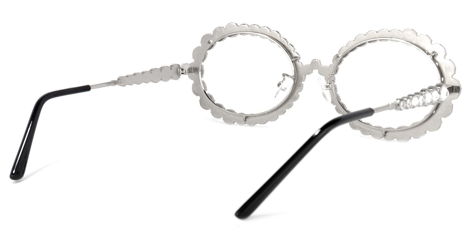 Ingra - Chic Retro-Inspired Glasses with Rhinestones | Vooglam Side View