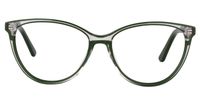 Refreshing Oval Viridian Eyeglasses│Vooglam Optical Glasses Front View