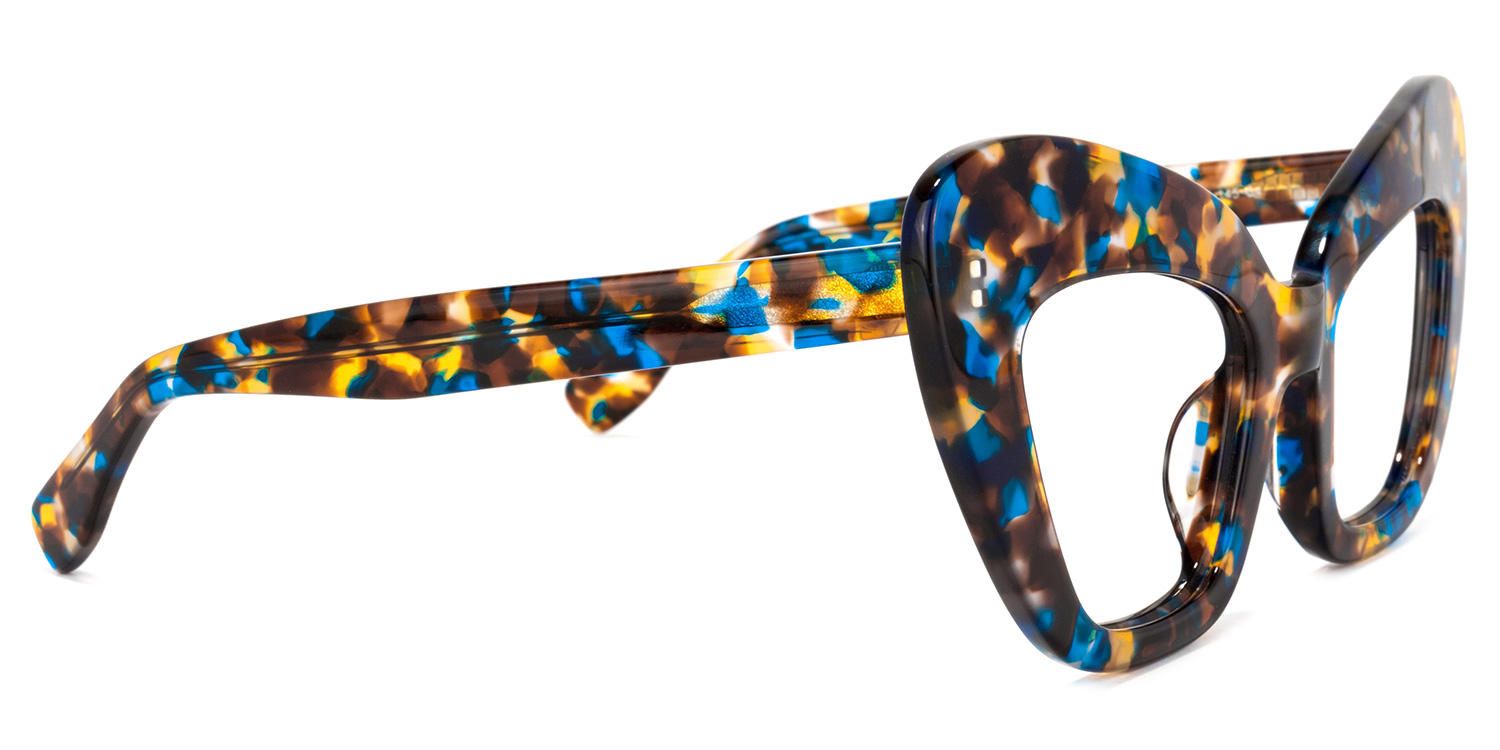 Zuzanna - Cat Eye Blue/Orange Eyeglasses | Vooglam 4