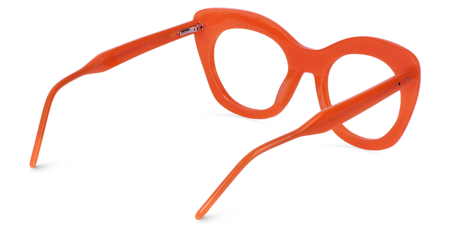 Charming Butterfly Orange Eyeglasses│Vooglam Optical Glasses Side View