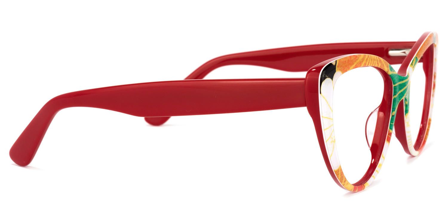 Cat Eye Red Eyeglasses | Vooglam.com 4