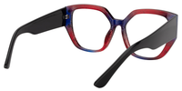 Geometric Blue/Red Eyeglasses | Vooglam.com 