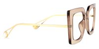 Adrienne - Square Brown Eyeglasses | Vooglam