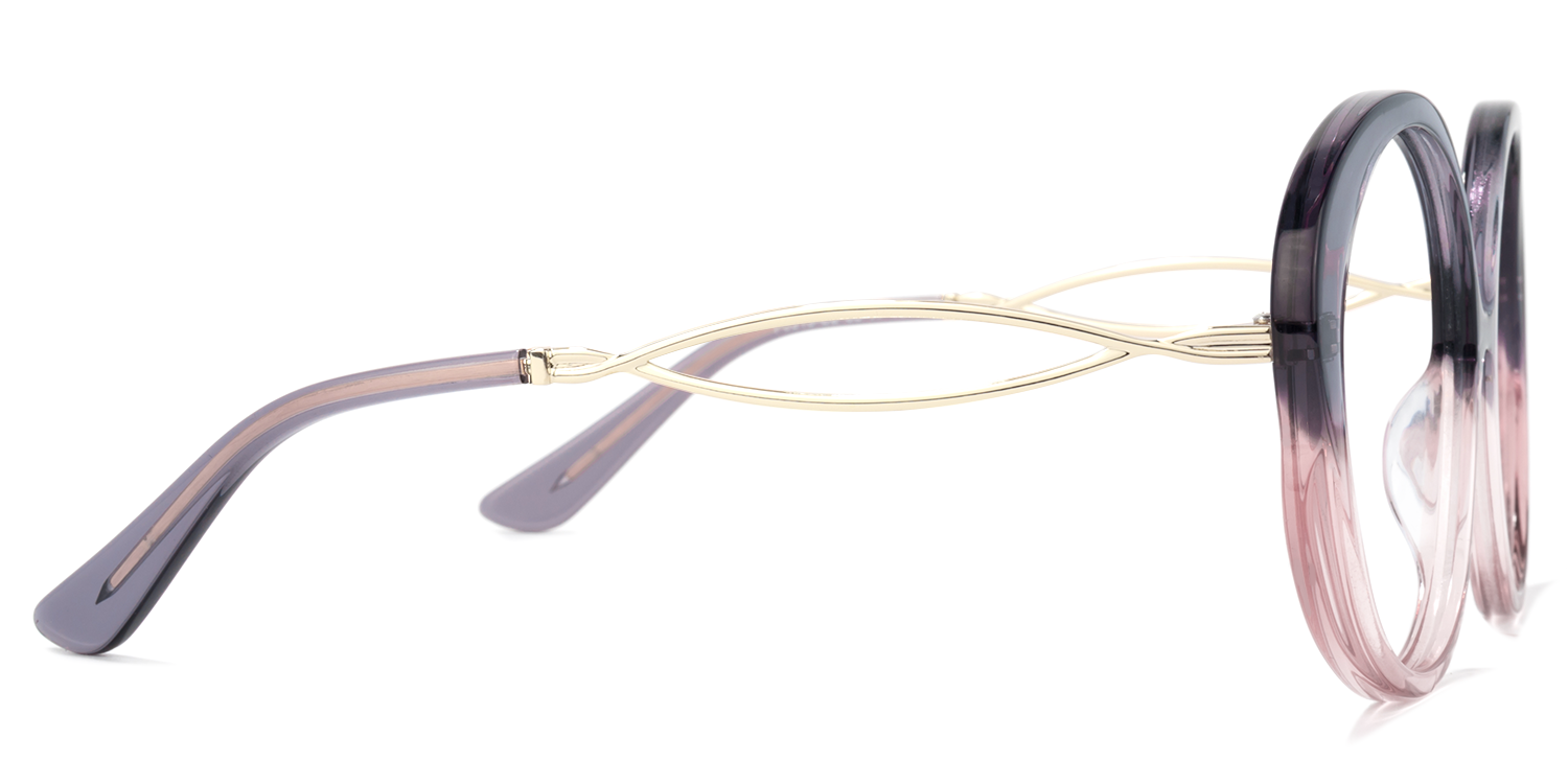 Oval Purple Eyeglasses│Vooglam Optical Glasses 4